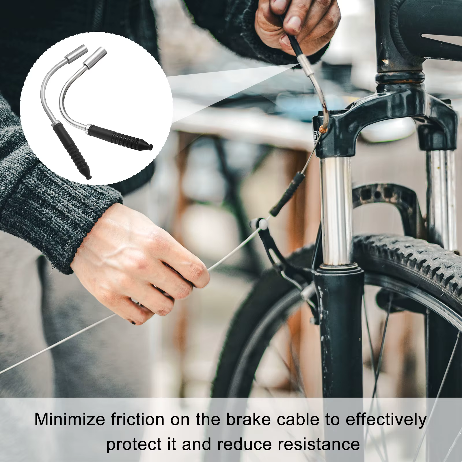 Kit de câbles de nouilles de frein de vélo en aluminium