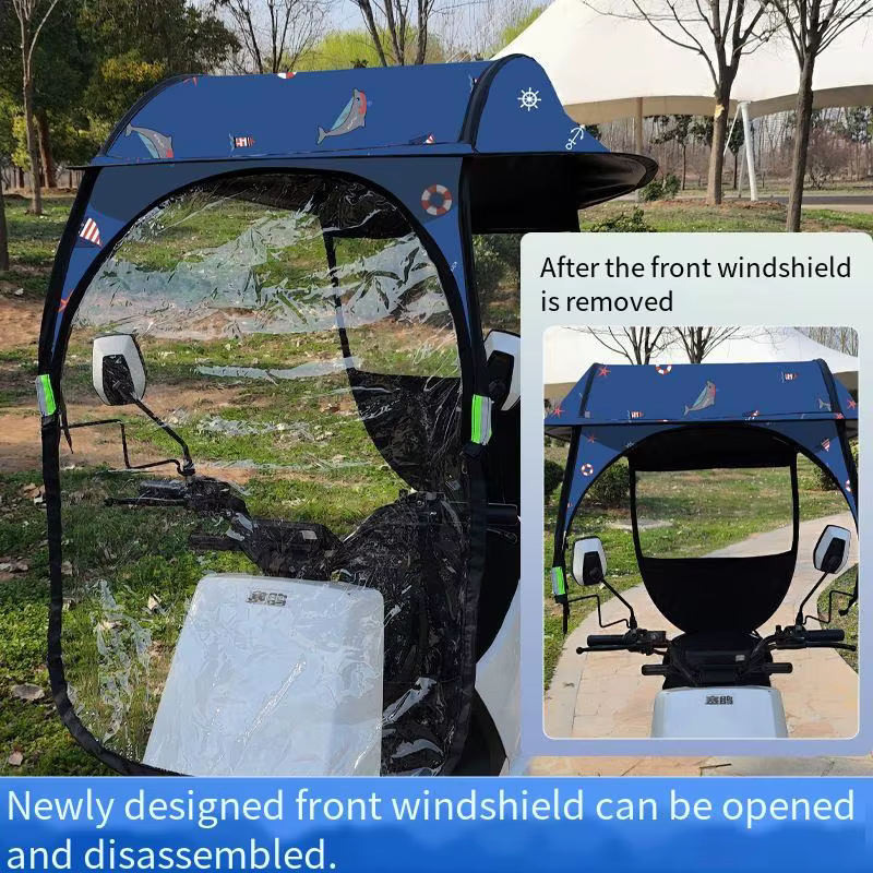 Pare-soleil universel coupe-vent et imperméable pour vélo électrique