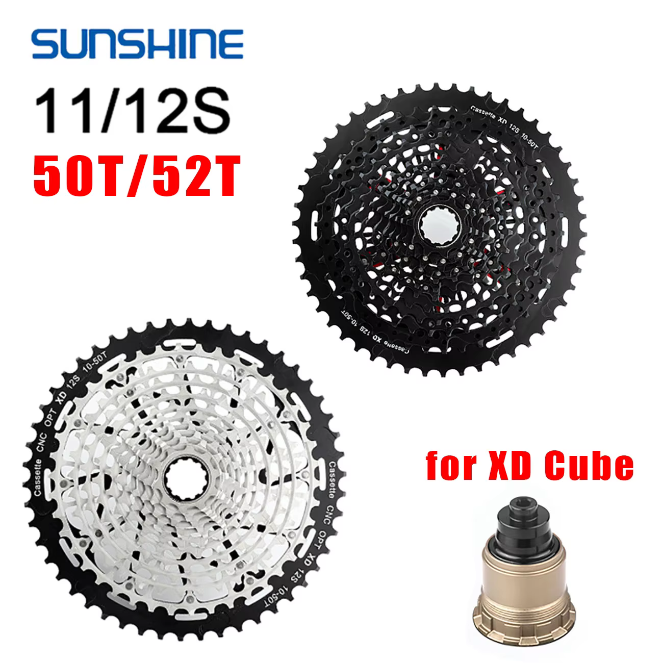 Cassette VTT Sunshine 11S 12V XD 10-42T 50T 52T