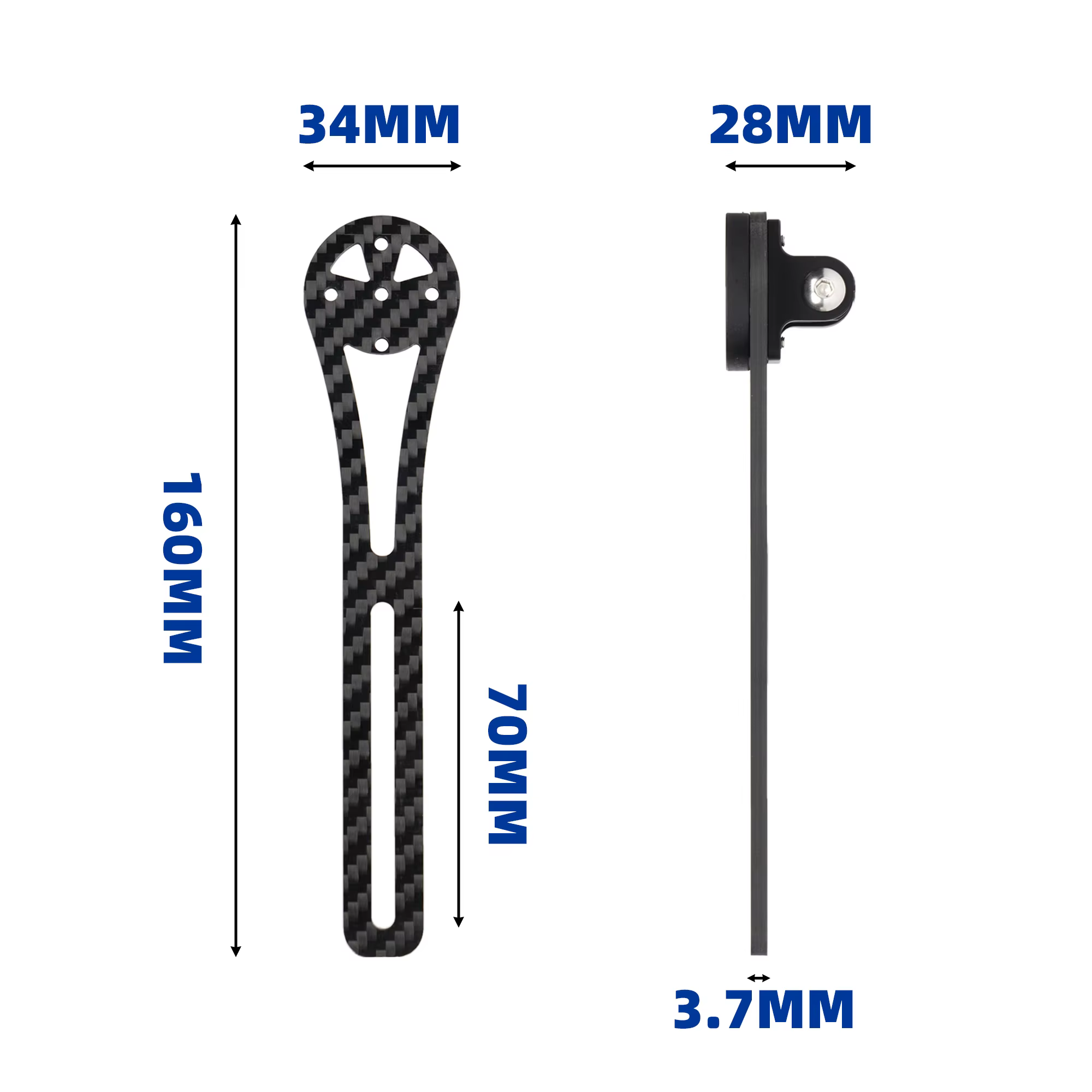 Support en carbone pour ordinateur de vélo