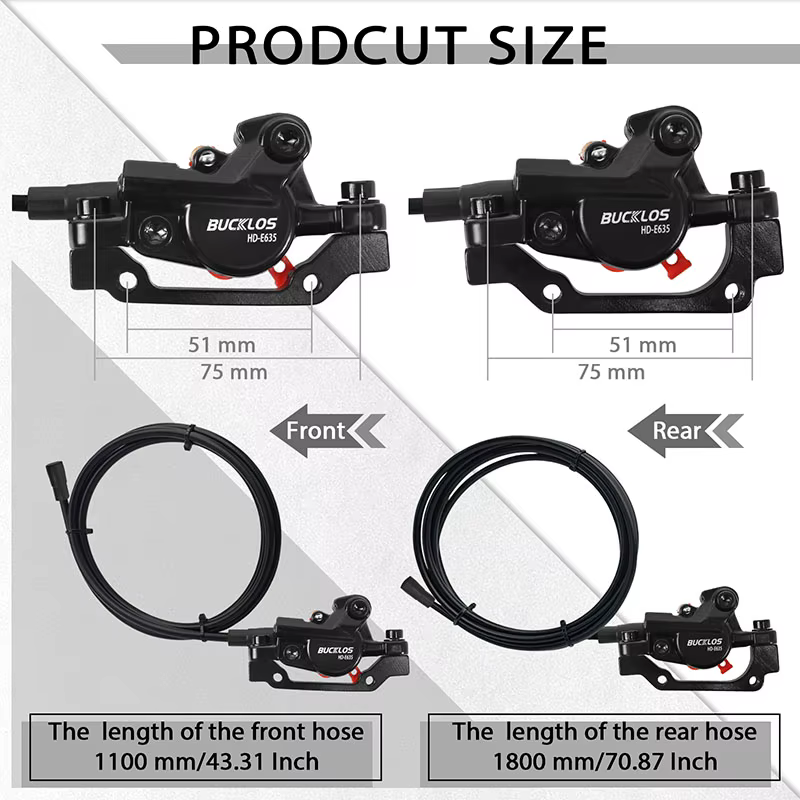 BUCKLOS vélo hydraulique frein à disque ensemble 2 pistons pression d'huile vtt