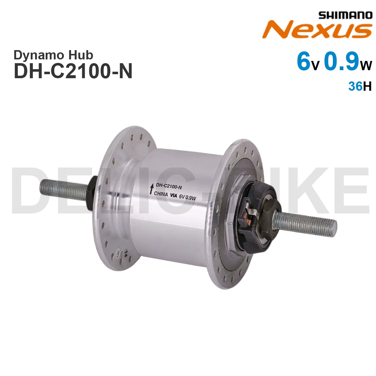 SHIMANO NEXUS-Hub Dynamo 6V 0.9W DH-C2100-N 36H feu avant LP-X101 6V 0.9W pièces d'origine