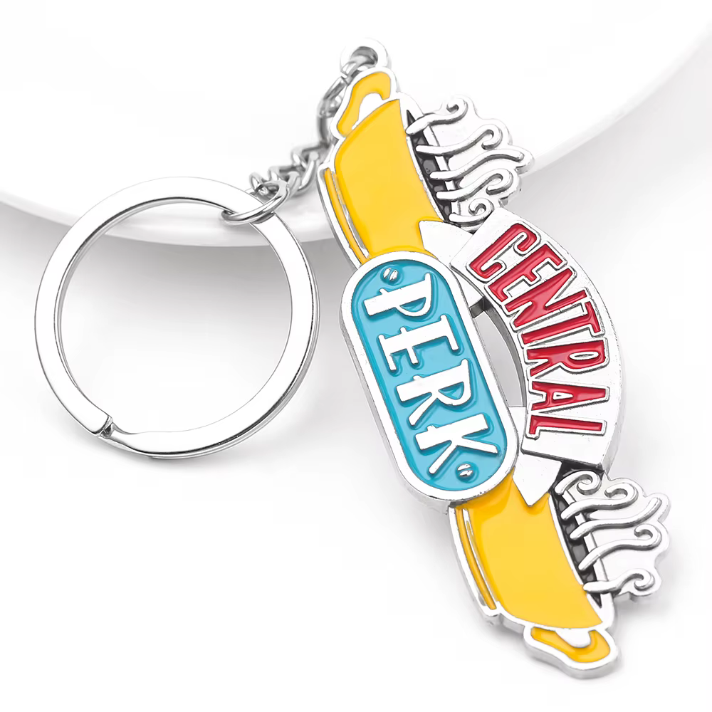 Porte-clés Friends Central Perk, émail, thème café, pendentif, cadeau pour les fans de Friends