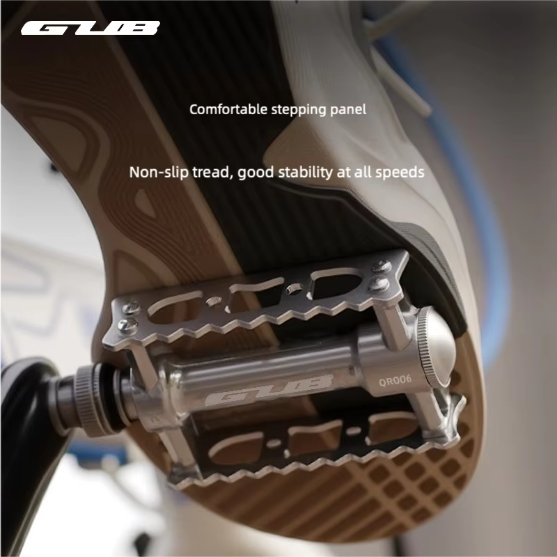 GUB QR006 rétro dégagement rapide pliant VTT en alliage d'aluminium pédale de vélo avec Triple roulements anti-dérapant