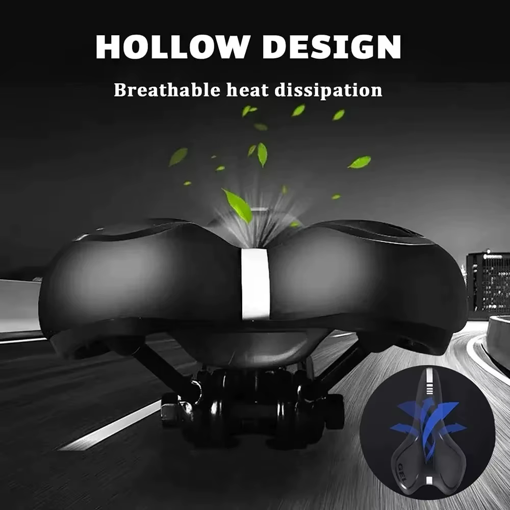 Selle de vélo rembourrée en cuir PU