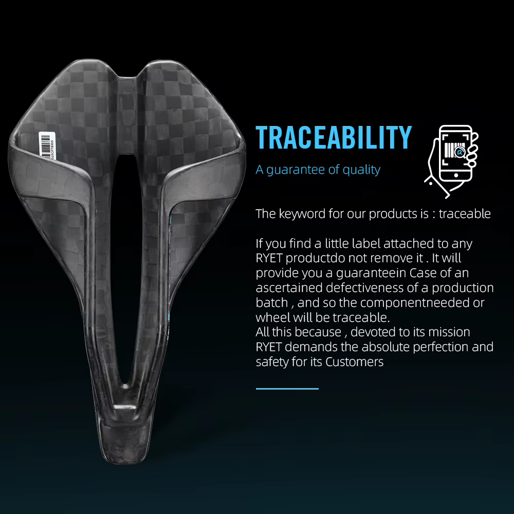 Selle de vélo RYET entièrement en carbone