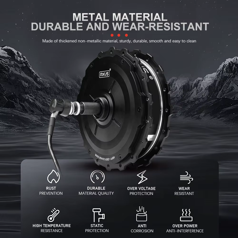 MXUS marque Ebike moteur GDR-19 48V 1000W haute vitesse sans brosse engrenage moyeu