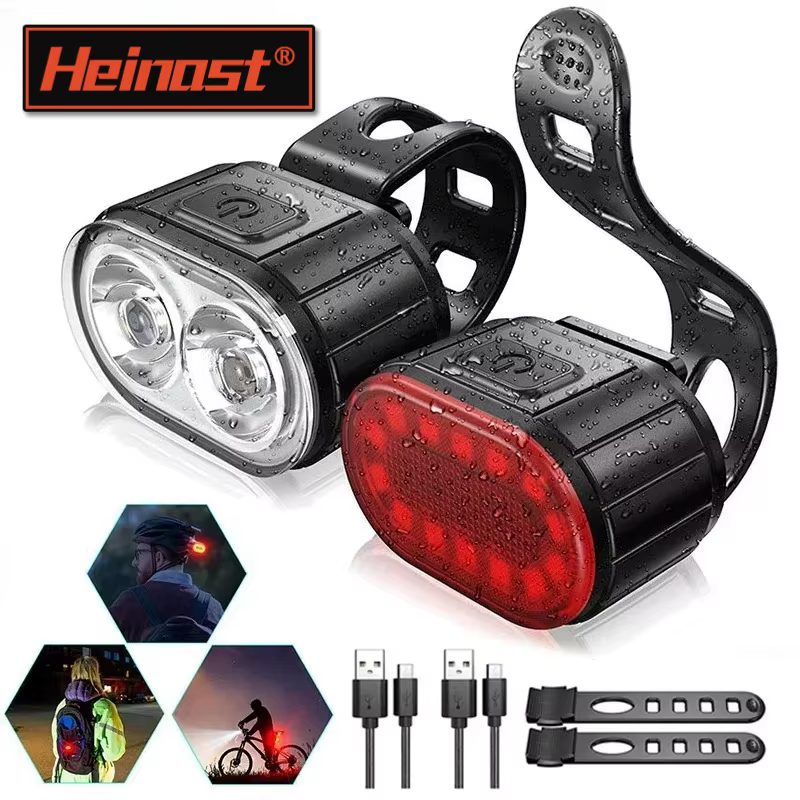Heinast éclairage de vélo feux avant et arrière lampe