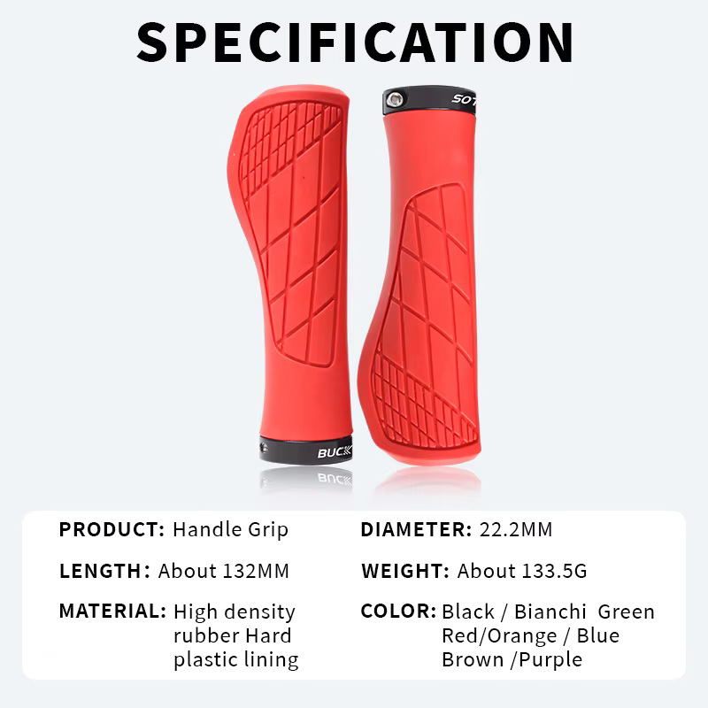 BUCKLOS poignée de guidon de vélo serrure ergonomique sur couvercle