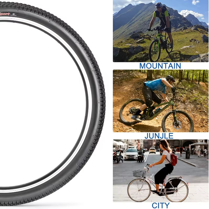 Pneu de vélo 1 pièce et chambre à air 1 pièce 22/24/26 x 1