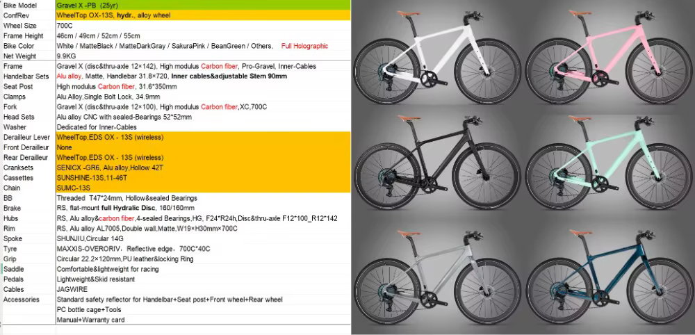 Vélo de route en carbone TWITTER GRAVEL-X