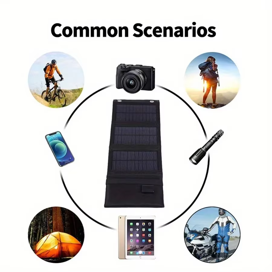 Panneau solaire pliable USB