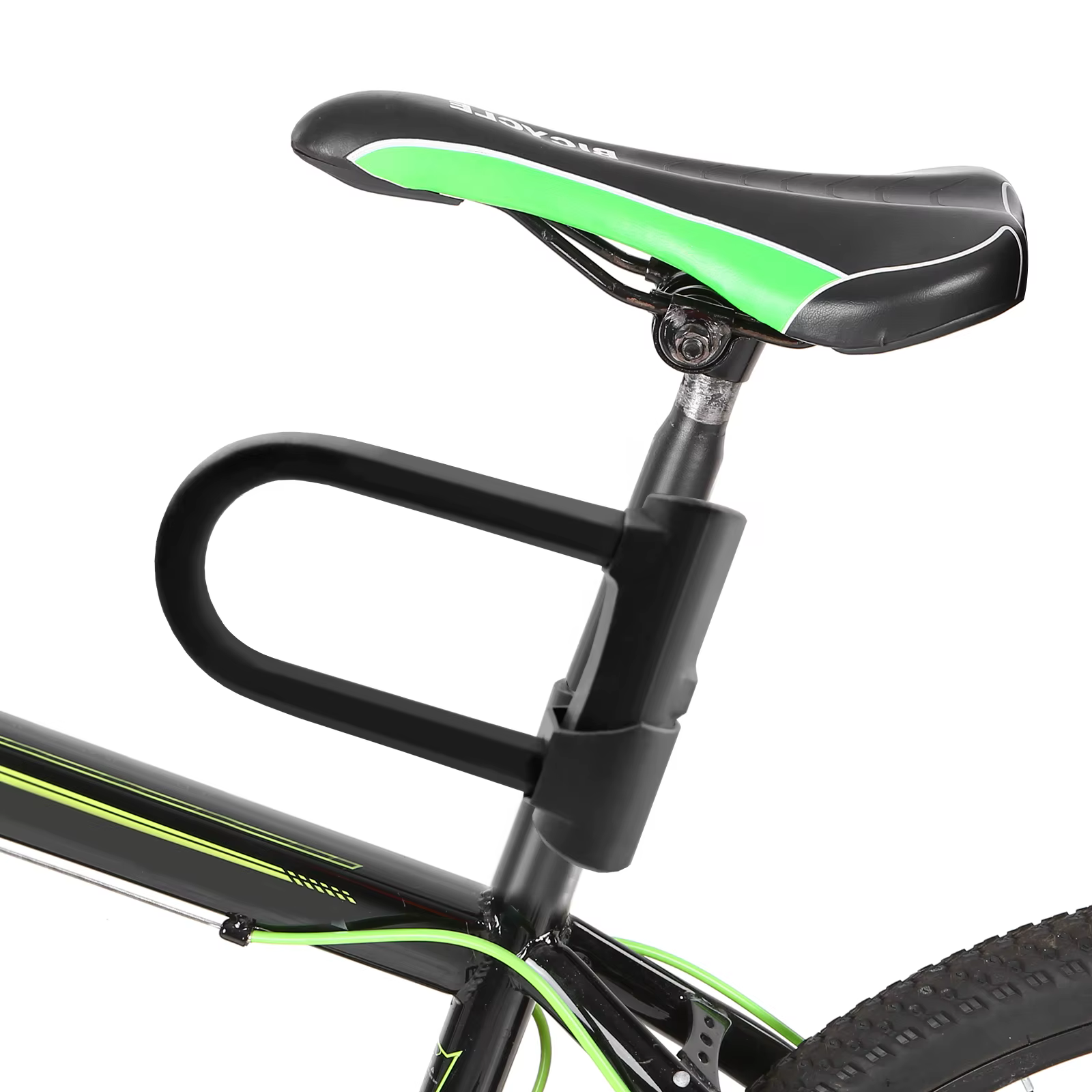 Serrure de vélo robuste en U, serrure sécurisée avec support de montage, antivol en forme de U