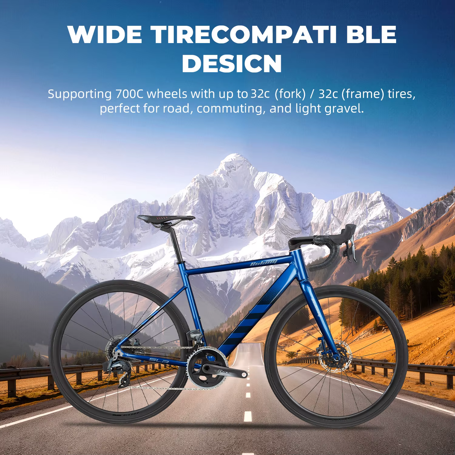 BOLANY cadre de vélo de route câble interne routage frein à disque Compatible 10x135mm