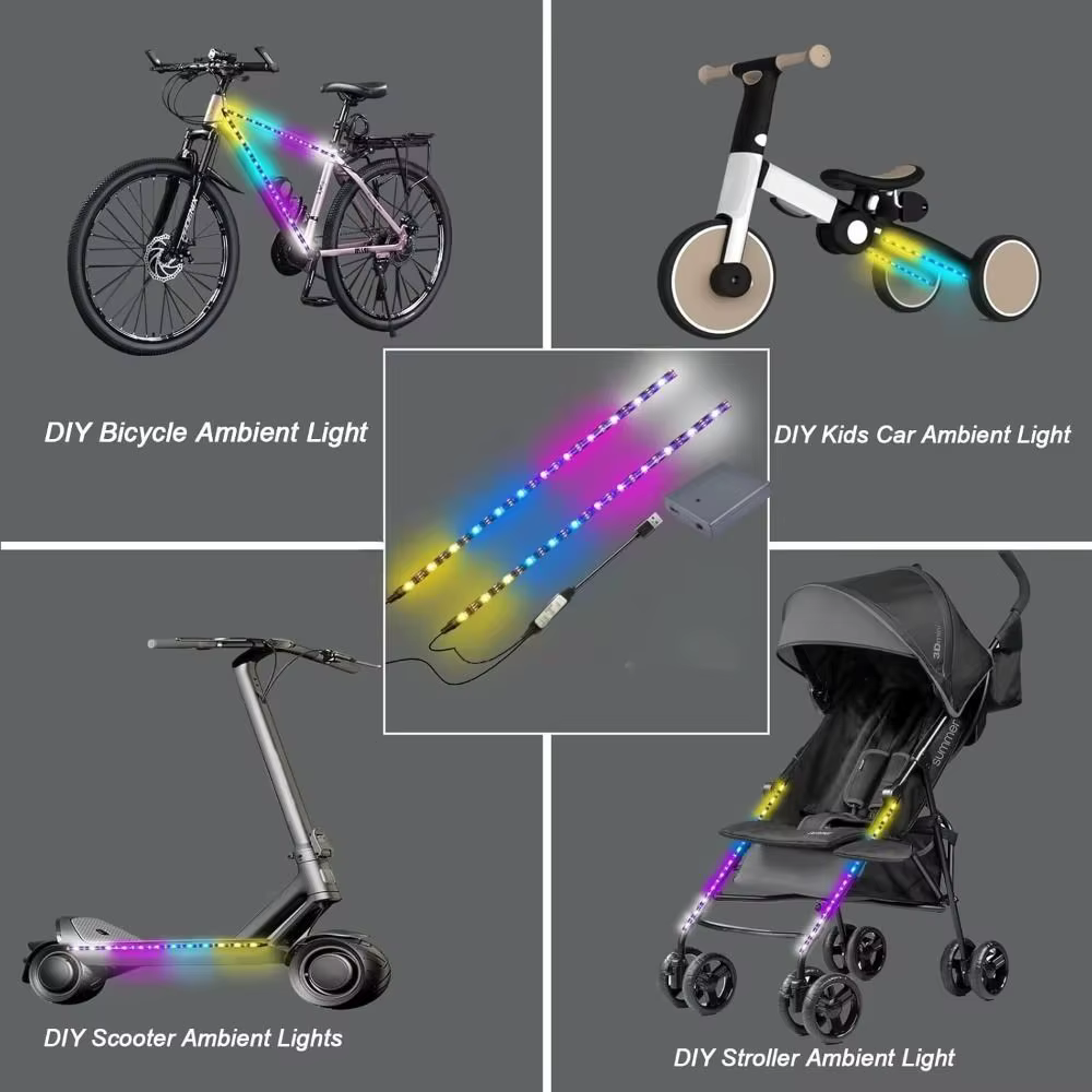 Lumières LED créatives pour trottinette à batterie
