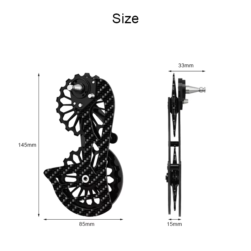 Dérailleur arrière de vélo en Fiber de carbone et céramique