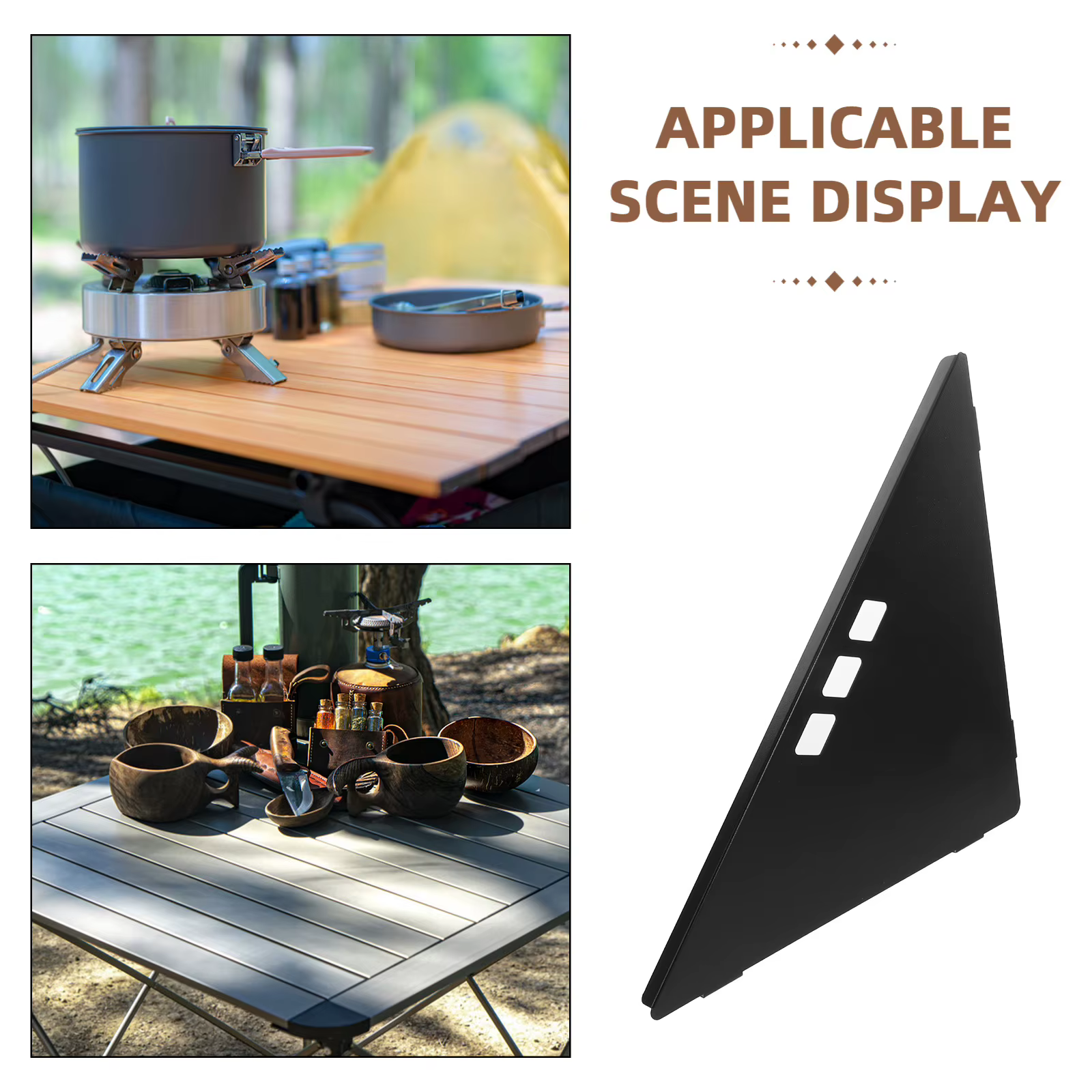 Accessoire de Table pliante d'extérieur, panneau d'extension d'angle de Table de Camping, plateau de connecteur pliable en forme de L pour l'optimisation spatiale,
