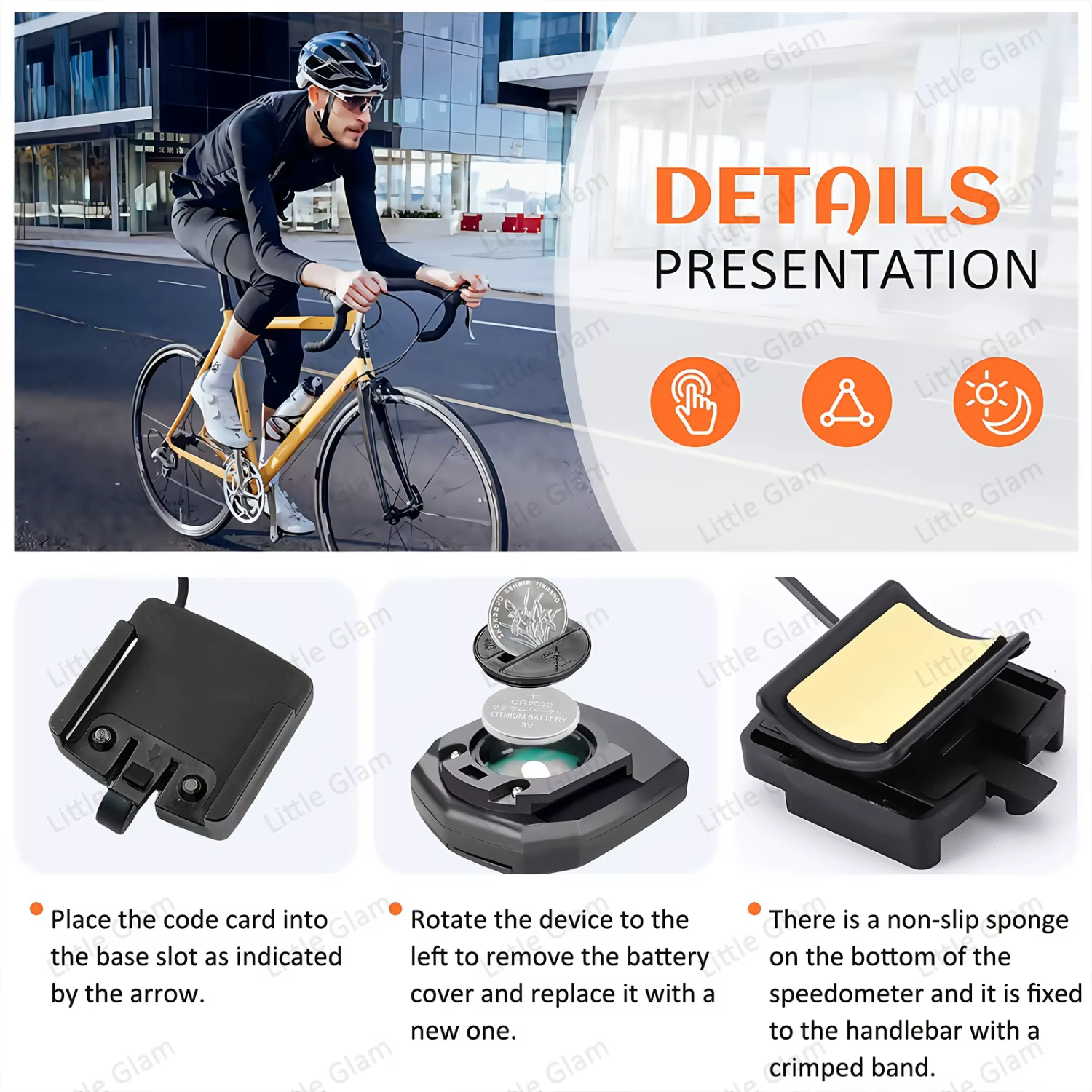 Compteur de vitesse multifonctionnel filaire pour vélo - Grand écran