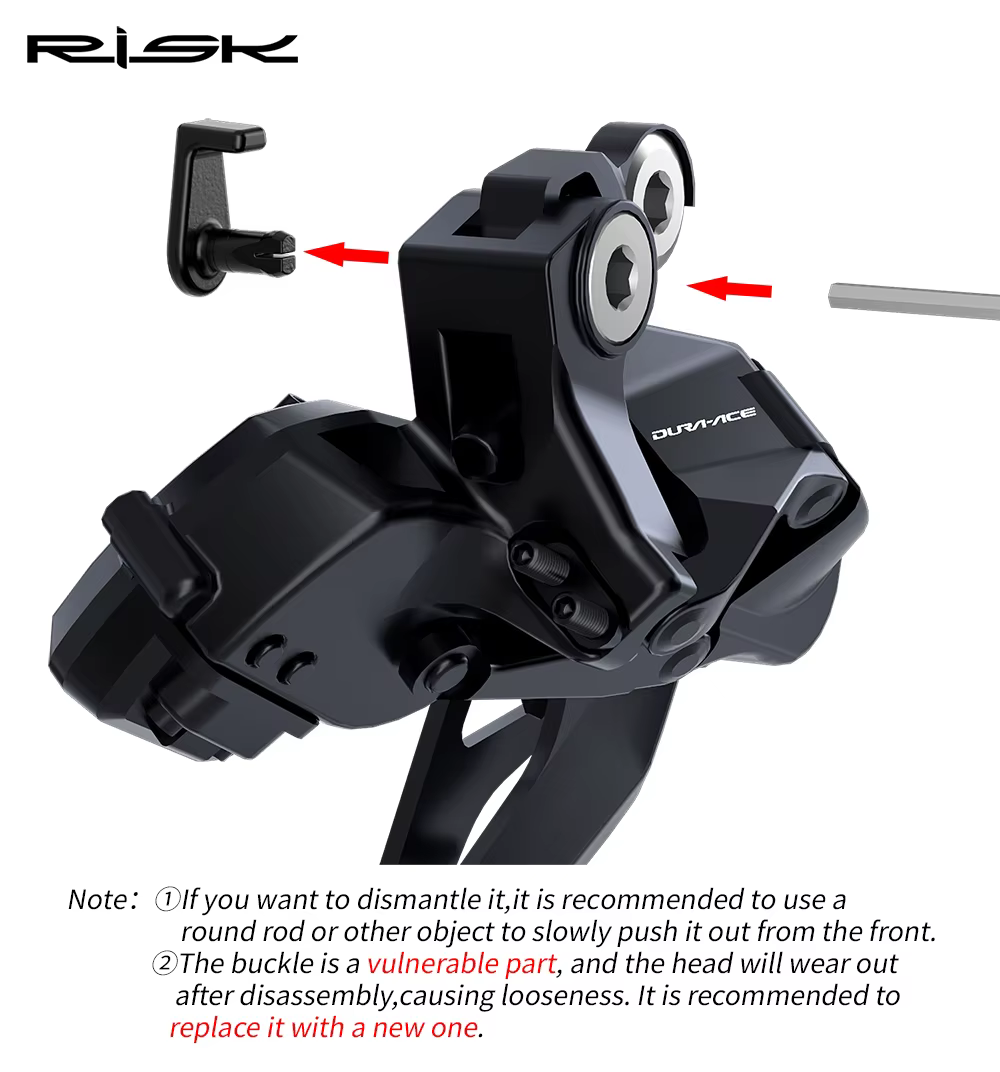 Clip de fixation de câble électrique Di2 pour dérailleur arrière RISK Road Bike 12S SD300
