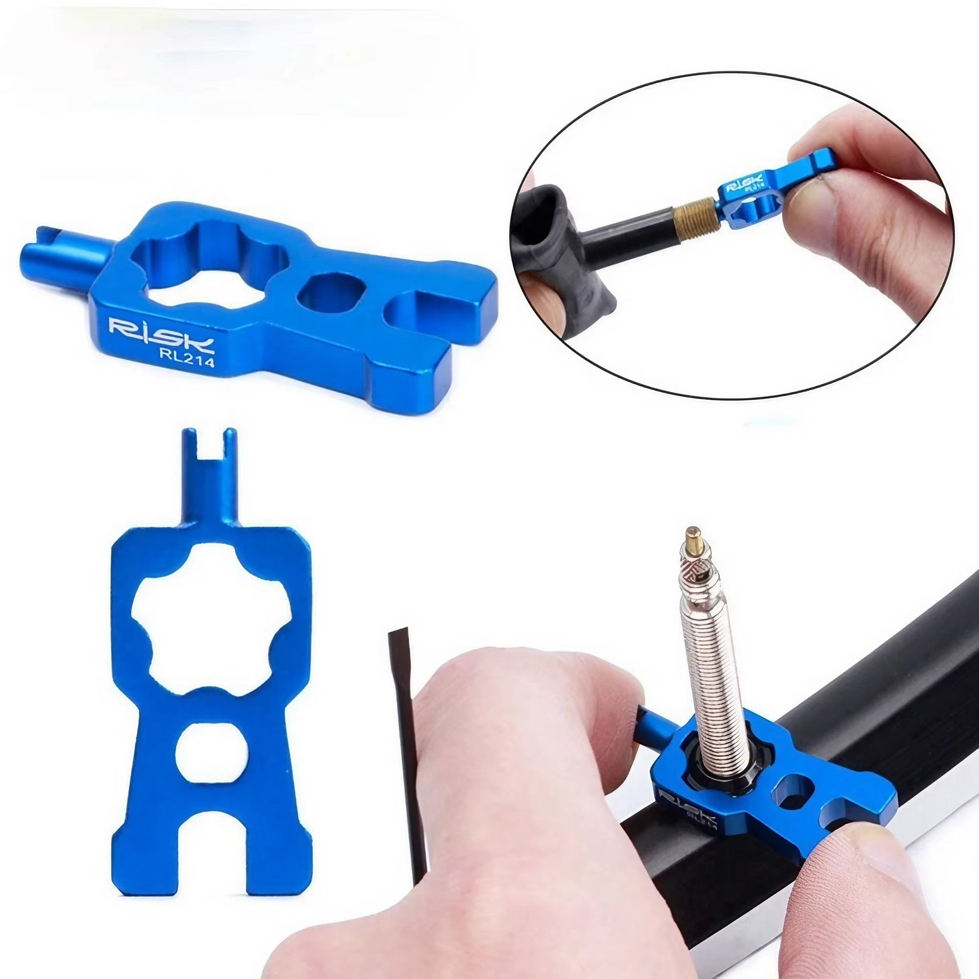 Outils de réparation portables de Valve de vélo 4 en 1