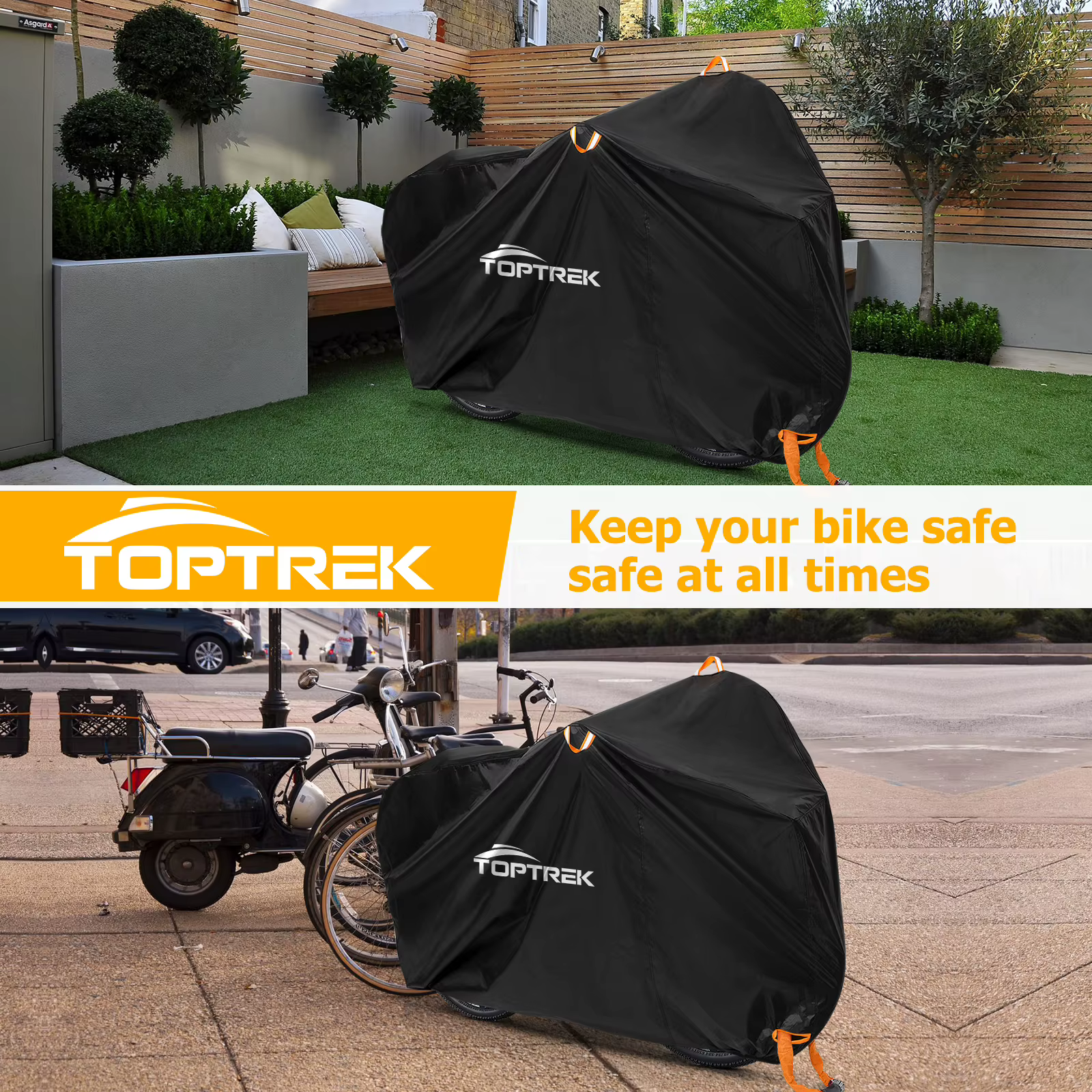 Toptrek-Juste de protection de vélo polyvalente 210D