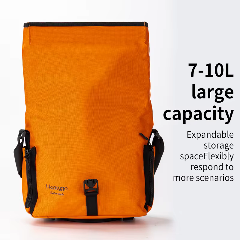 Heasygo 2517 sac de vélo adapté au vélo pliant Brompton Dahon avec nez de cochon, sac multifonctionnel étanche de grande capacité 7-10L