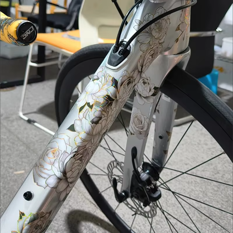 Autocollants de vélo fleur pour cadre