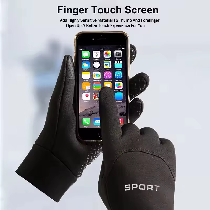 Gants chauds d'hiver pour écran tactile, coupe-vent, antidérapants, résistants au froid, pour cyclisme en plein air, pour hommes et femmes, pour course à pied, randonnée, ski