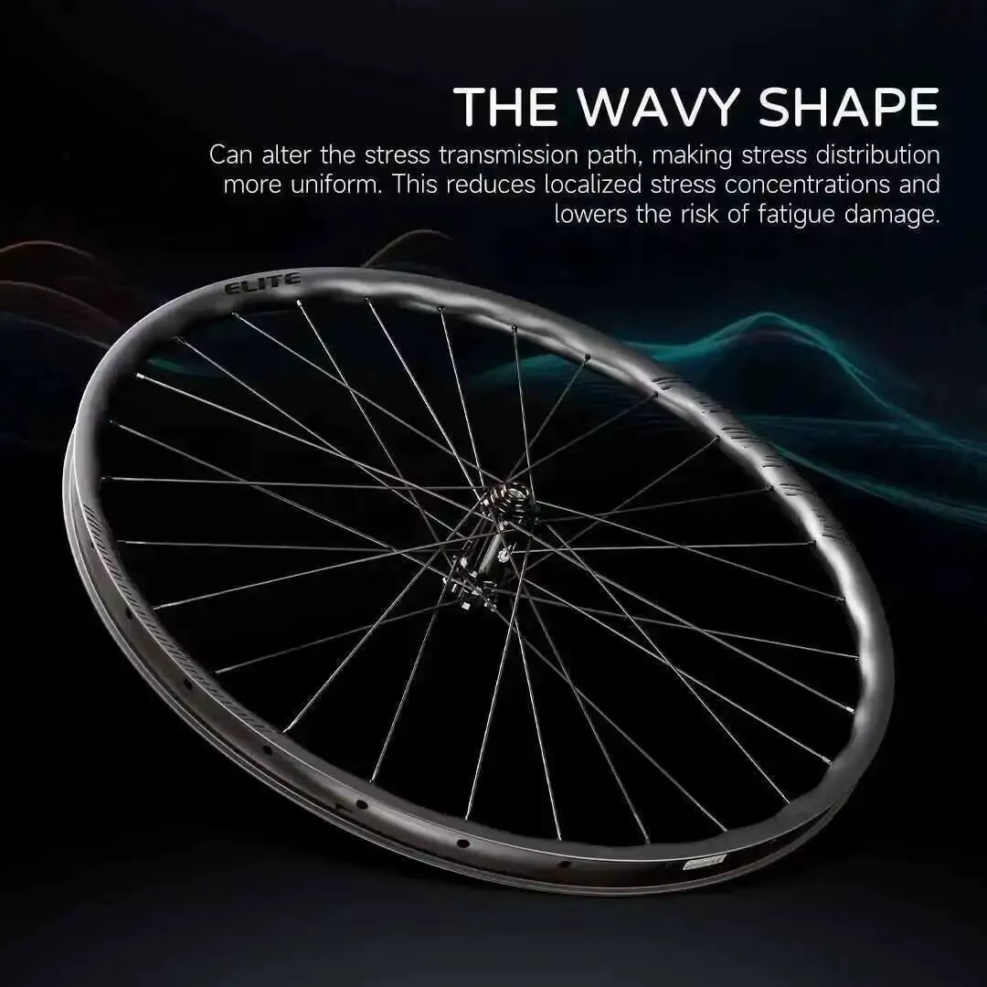 Jeu de roues en carbone ELITEWHEELS 29er FLOW-MTB à profil ondulé