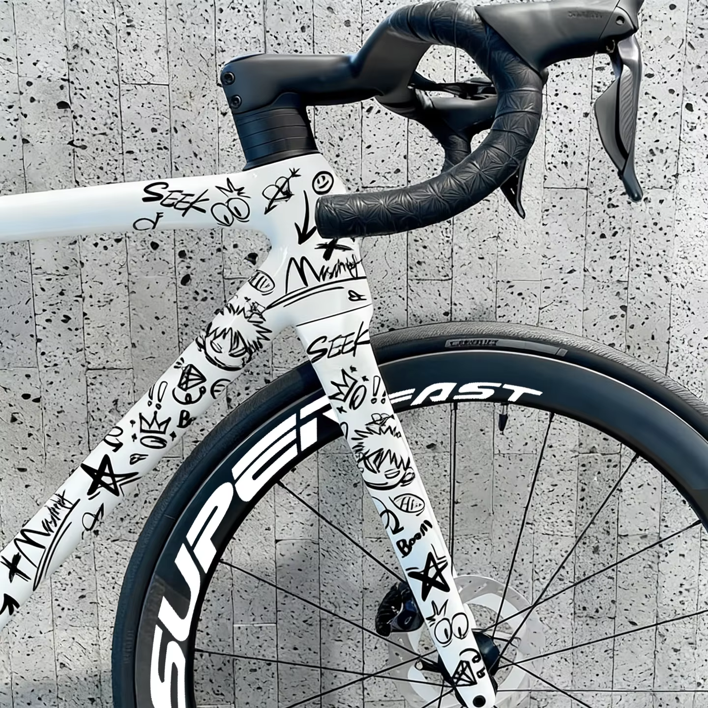 Kit d'autocollants décoratifs en vinyle DIY pour cadre de vélo