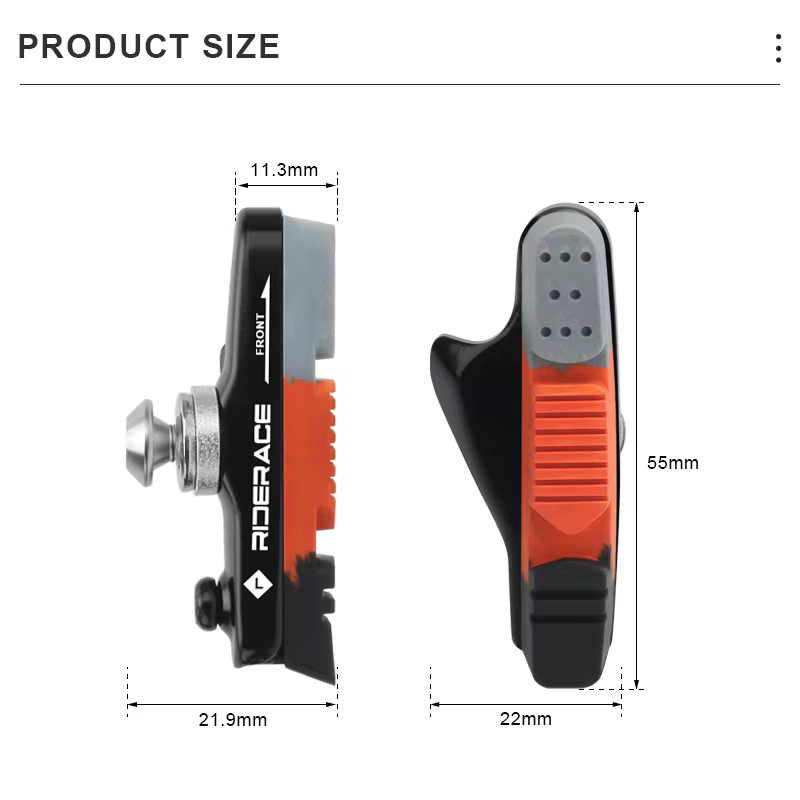 Chaussures de frein de vélo avec bac à boue