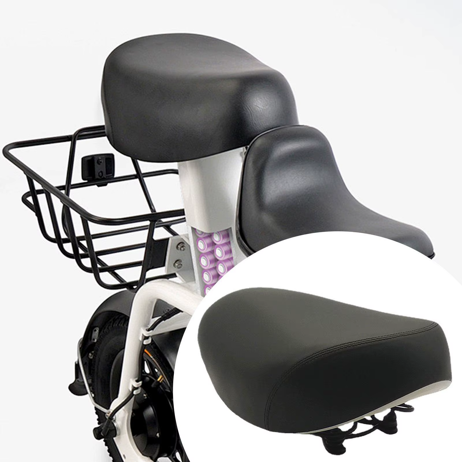 Selle de vélo électrique d'extérieur large et confortable avec coussin en gel