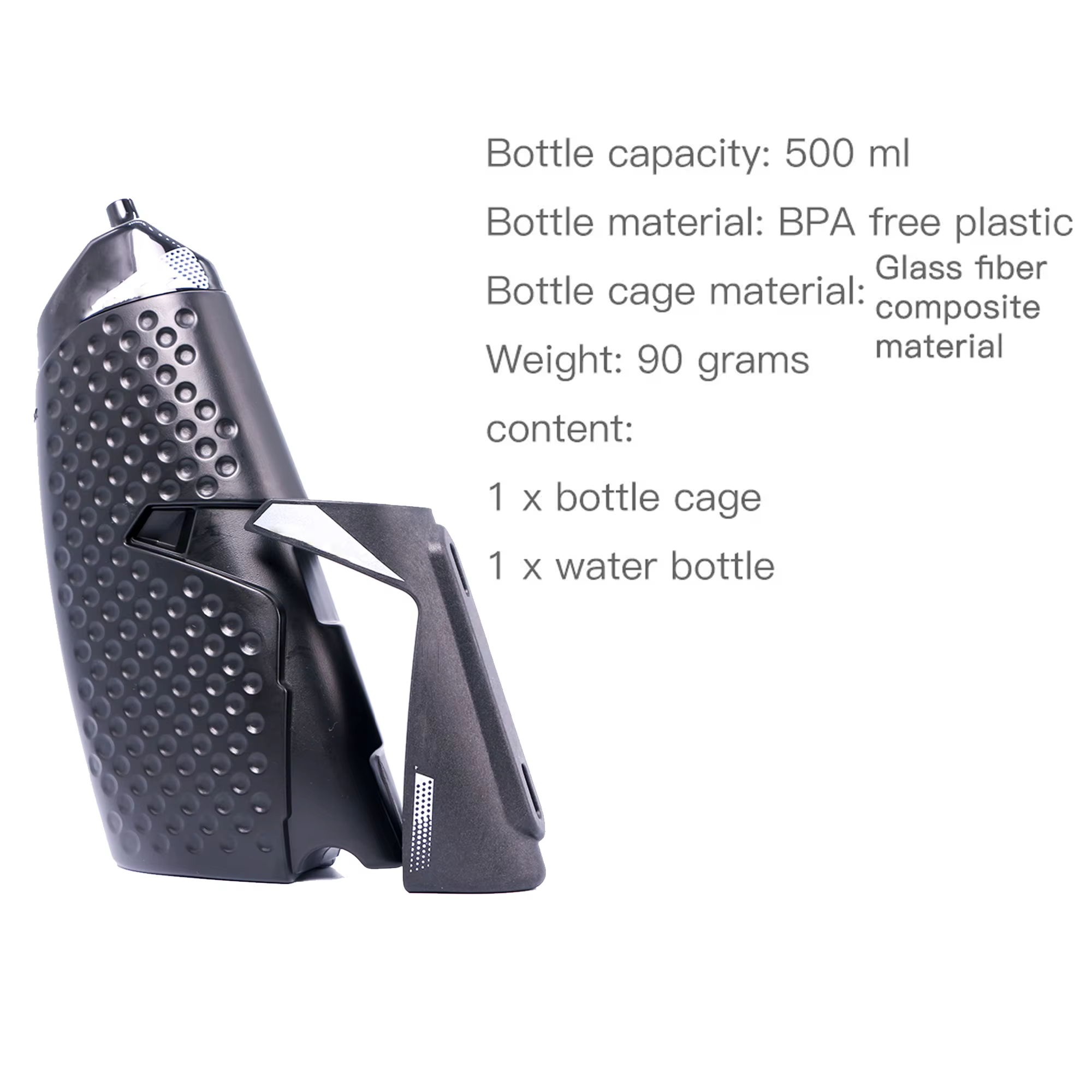 Bouteille d'eau de cyclisme sans BPA avec cage magnétique