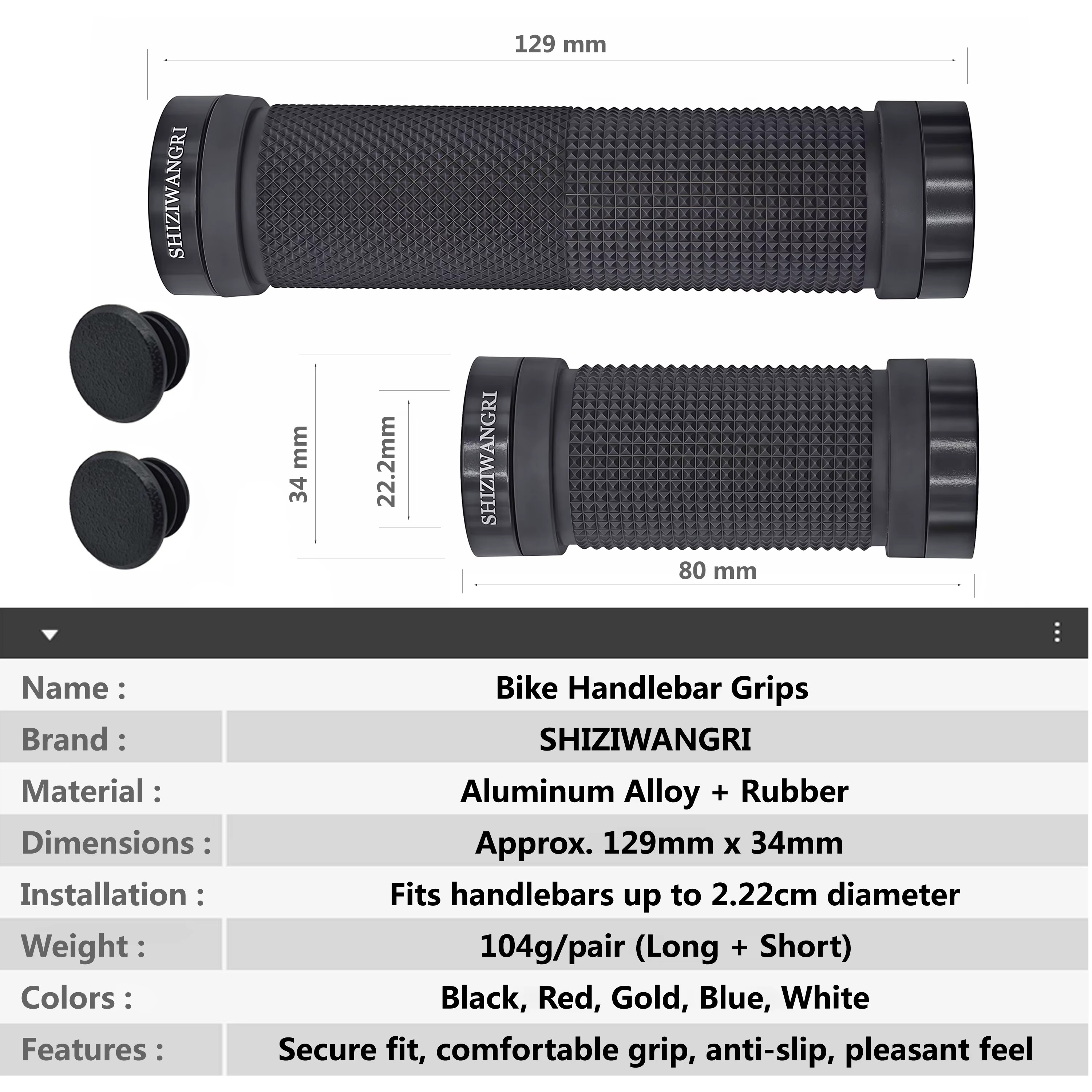 80mm poignée de vélo dérailleur