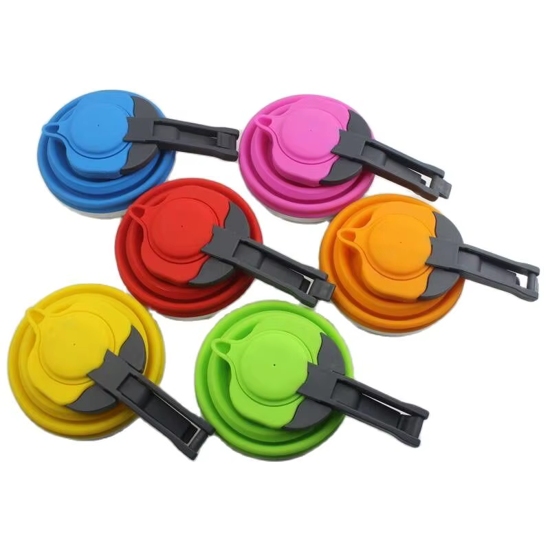 Bouilloire portative extérieure en Silicone, bouilloire pliable en Silicone, fond en acier de 1,2 l