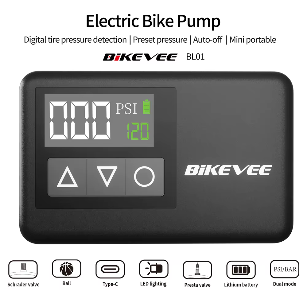 Mini pompe à vélo électrique 120 PSI