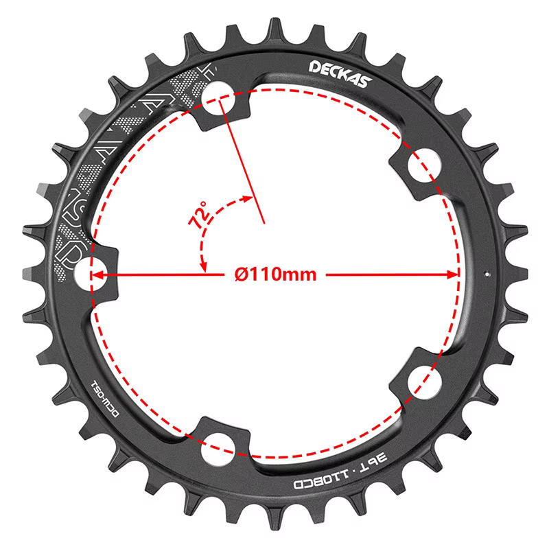 Deckas 110BCD plateau vélo de route dent large étroite 36T 38T 40T 42T 44T 46T 48T 50T 52T