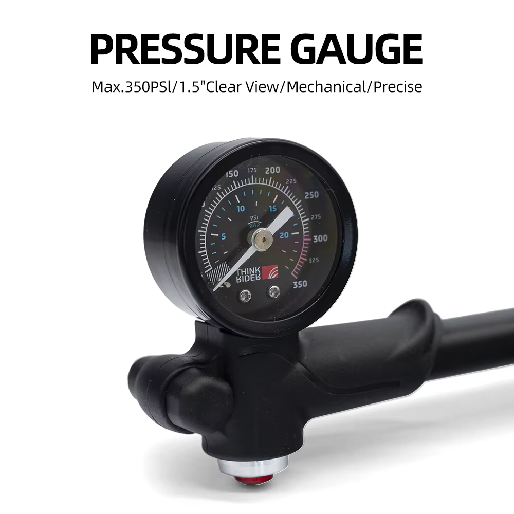 Pompe à air de vélo Portable haute pression 350psi avec jauge pour fourche et Suspension arrière amortisseur