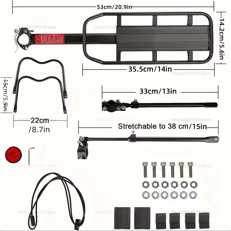 Porte-bagages arrière pour vélo de montagne
