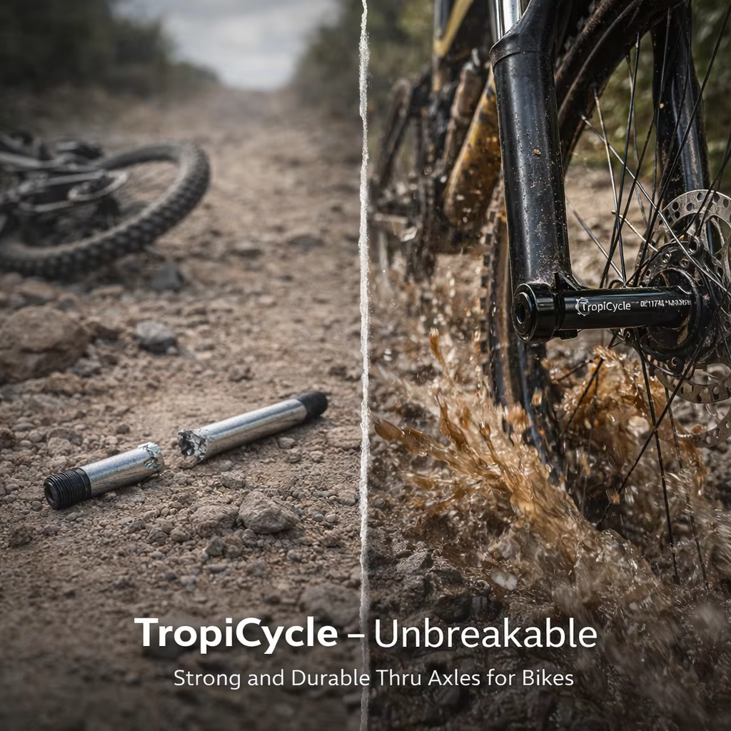 Tropicycle – Axe traversant de fourche avant pour VTT et vélo de route