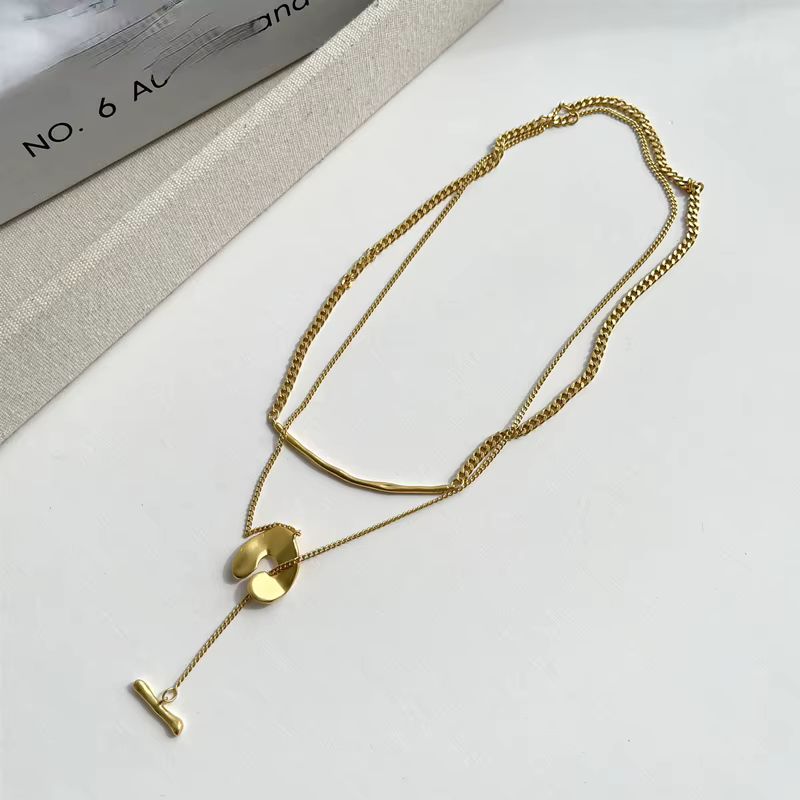 Collier pendentif à deux méthodes de port pour femme, accessoires de bijoux fantaisie, style populaire féminin, cadeau de fête, offre spéciale