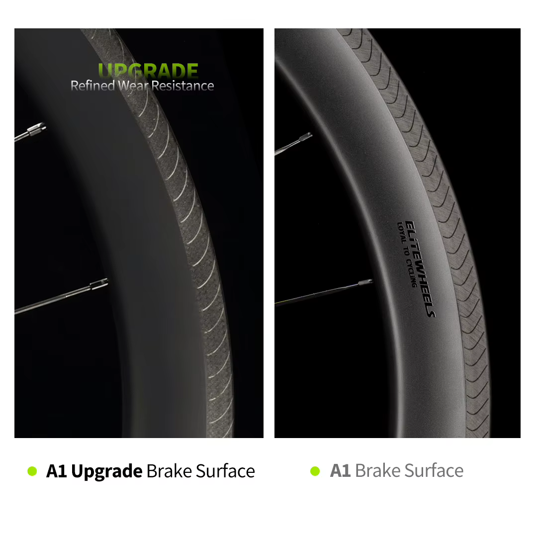 ELITEWHEELS EDGE – paire de roues ultralégères en carbone 1291g pour vélos de route