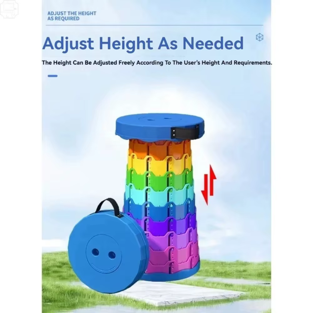 Tabouret pliant portable amélioré, tabouret de camping rétractable, adapté aux adultes, pour la pêche en plein air et le jardinage