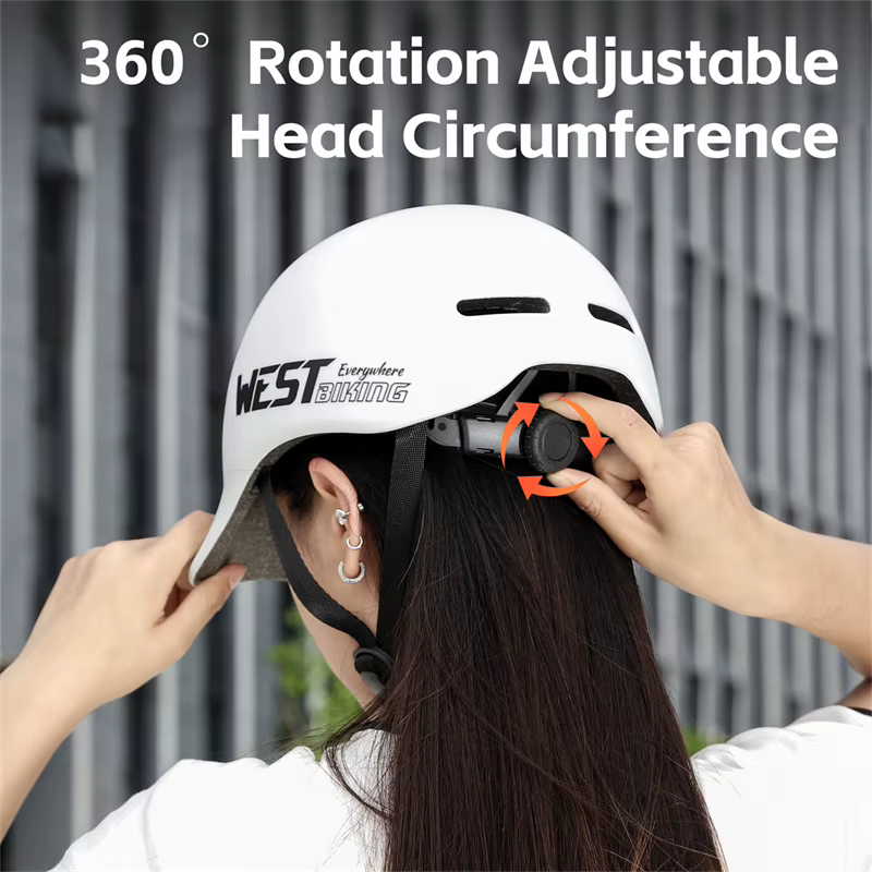 WEST BIKING Casque de cyclisme Scooters urbains Moto Casquette de sécurité réglable City Bike E-bike