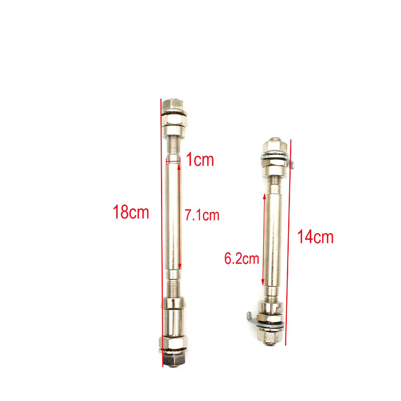 Essieu de moyeu de roue de vélo 14CM 18CM