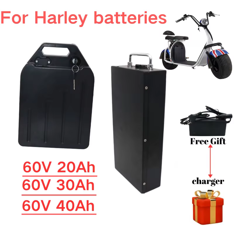 Pour Harley 60V 30Ah-50Ah deux roues pliable Citycoco scooter électrique moto
