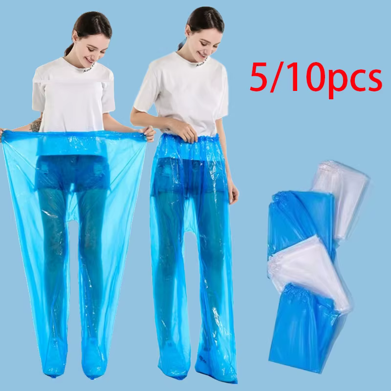 5/10 pièces imperméable jetable pantalon Portable résistant aux éclaboussures fendu