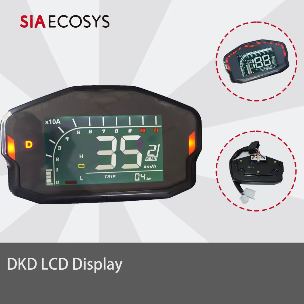 SIAECOSYS DKD écran LCD Scooter électrique moto DKD compteur de vitesse affichage numérique pour contrôleur Fardriver et VOTOL