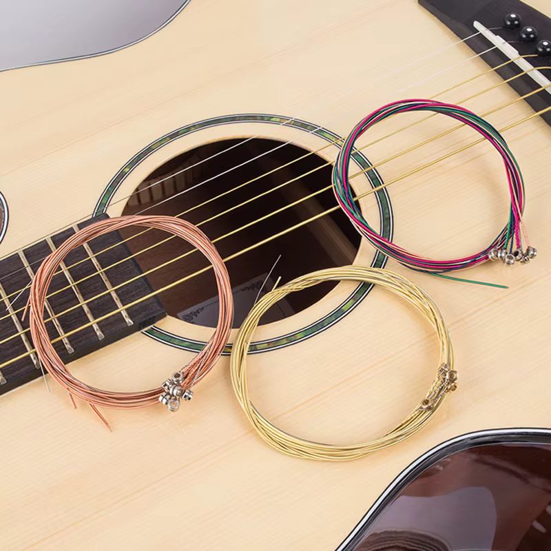 Cordes de guitare colorées arc-en-ciel E-A, 6 pièces/ensemble, pour guitare Folk acoustique classique, pièces multicolores, accessoires de guitare