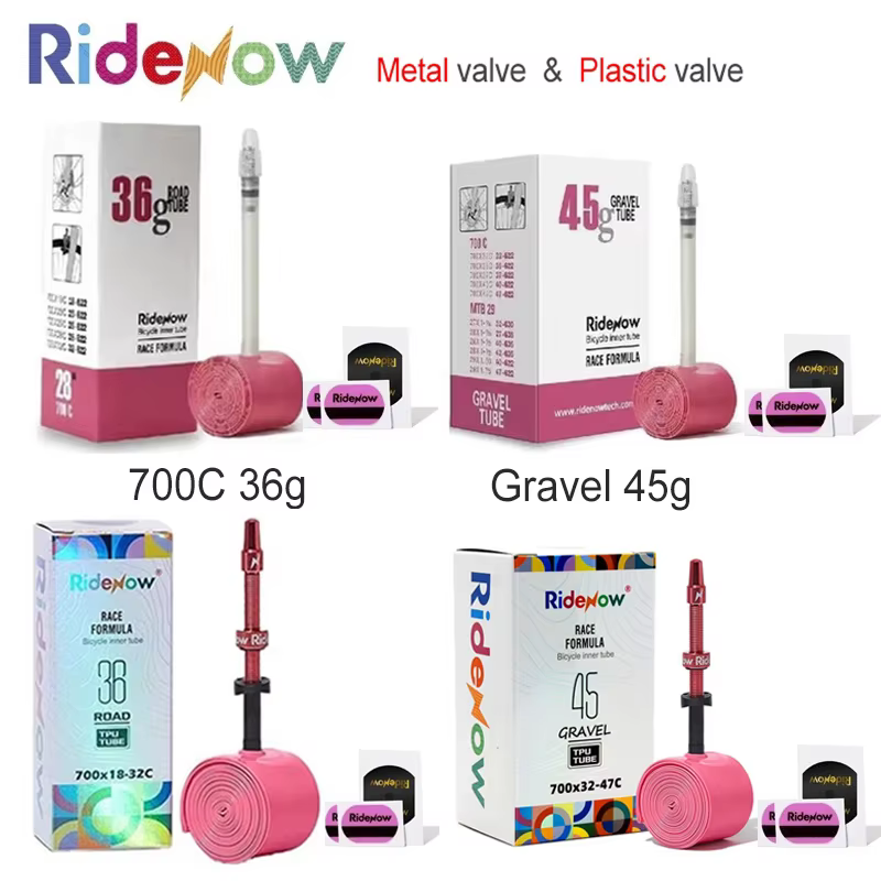 700c Tpu chambre à air 700Cx18-32C/32-47C vélo de gravier de route Valve en plastique et noyau